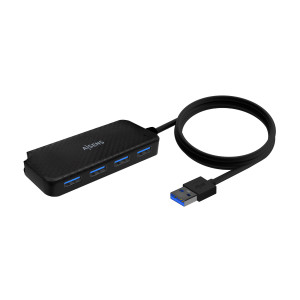 AISENS A106-0714 hub de interface USB 3.2 Gen 1 (3.1 Gen 1) Type-A 5000 Mbit s Preto