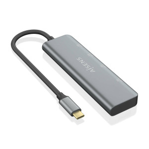 AISENS A109-0763 hub de interface USB 3.2 Gen 1 (3.1 Gen 1) Type-C 5000 Mbit s Cinzento 2