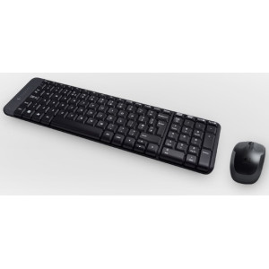 Logitech Wireless Combo MK220 teclado Rato incluído Escritório USB Espanhol Preto