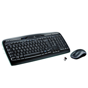 Logitech Wireless Combo MK330 teclado Rato incluído Escritório USB QWERTY Espanhol Preto, Cinzento