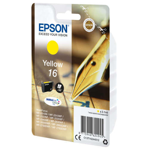 Epson Pen and crossword C13T16244012 tinteiro 1 unidade(s) Original Rendimento padrão Amarelo