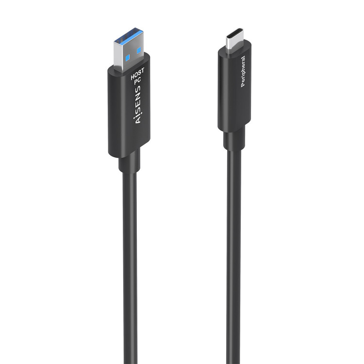 AISENS A157-0926 cabo USB USB 3.2 Gen 2 (3.1 Gen 2) 25 m 2 x USB A USB C Preto