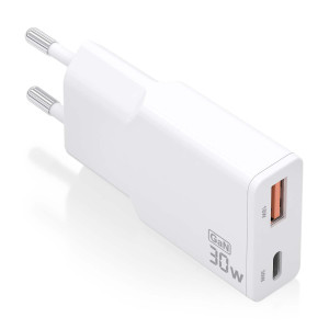 AISENS ASCH-30W2P046-W carregador de dispositivos móveis Câmara digital, MP3, MP4, Telemóvel, Navigator, Computador portátil,