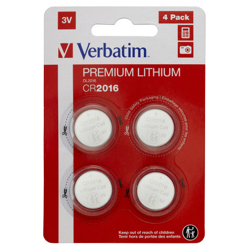 Verbatim CR2016 Bateria descartável Lítio Verbatim CR2016 Bateria descartável Lítio