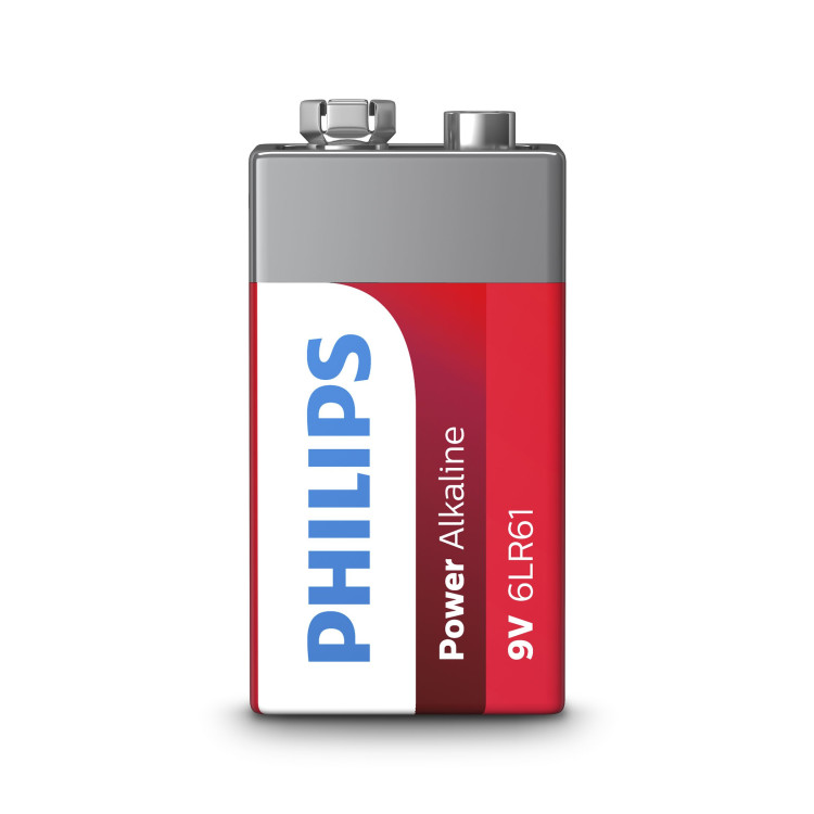 Philips Power Alkaline Pilha 6LR61P1B 10