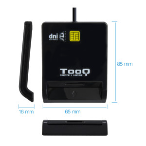 TooQ TQR-211B leitor de smart card Interior USB USB 2.0 Preto 2