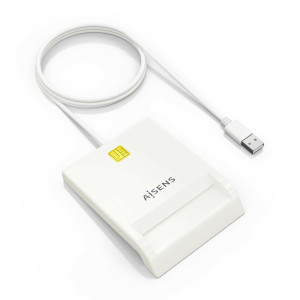 AISENS ASCR-SN07-W leitor de smart card Interior USB USB 2.0 Branco