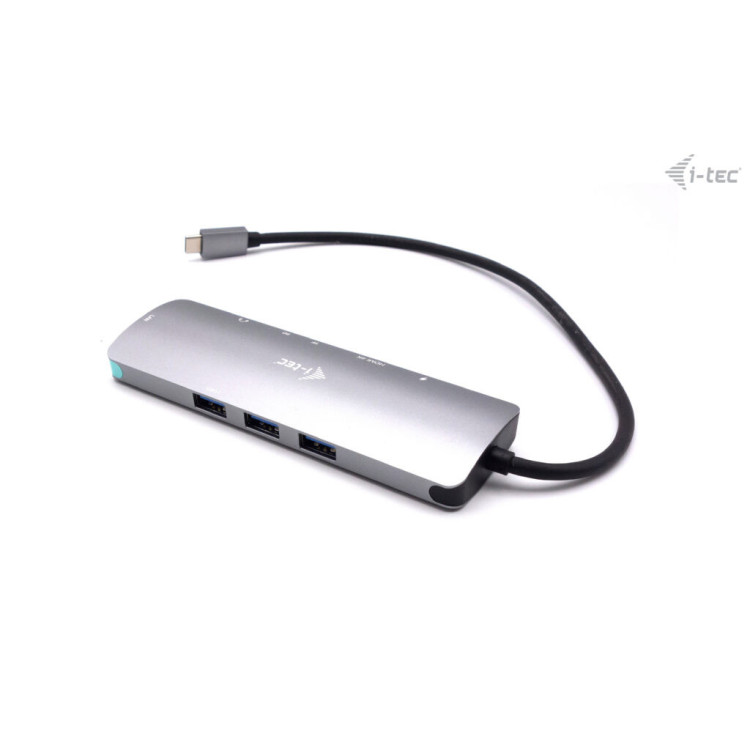 i-tec C31NANOLANPD100 base & duplicador de portas Com fios USB 3.2 Gen 1 (3.1 Gen 1) Type-C Cinzento