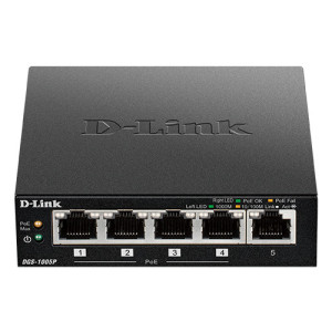 D-Link DGS-1005P E switch de rede Não-gerido Gigabit Ethernet (10 100 1000) Power over Ethernet (PoE) Preto