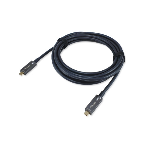Equip 119462 Cabo ótico ativo USB-C para C, M M, 10 m, PD 60W, 4K 60 Hz, 10 Gbps, Vídeo+Dados+PD Equip 119462 Cabo ótico ativo USB-C para C, M M, 10 m, PD 60W, 4K 60 Hz, 10 Gbps, Vídeo+Dados+PD