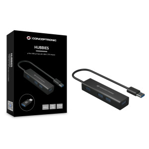 Conceptronic HUBBIES06B hub de interface USB 3.2 Gen 1 (3.1 Gen 1) Type-A 5000 Mbit s Preto 2