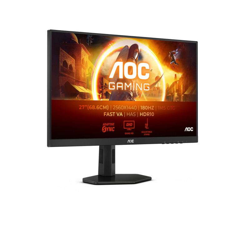 AOC G4 Q27G4XN monitor de ecrã 68,6 cm (27") 2560 x 1440 pixels Quad HD LCD Preto, Cinzento