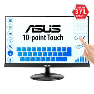 ASUS VT229H monitor de ecrã 54,6 cm (21.5") 1920 x 1080 pixels Full HD LED Ecrã táctil Preto