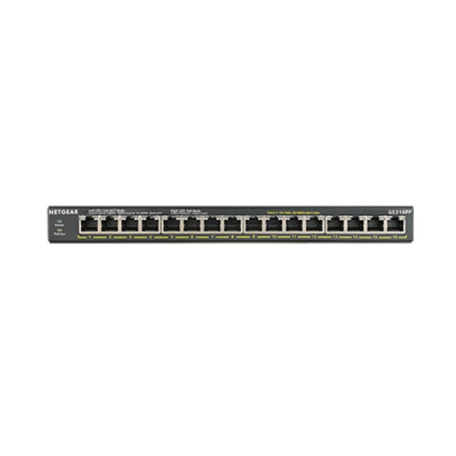 NETGEAR GS316PP Não-gerido Gigabit Ethernet (10 100 1000) Power over Ethernet (PoE) Preto NETGEAR GS316PP Não-gerido Gigabit Ethernet (10 100 1000) Power over Ethernet (PoE) Preto