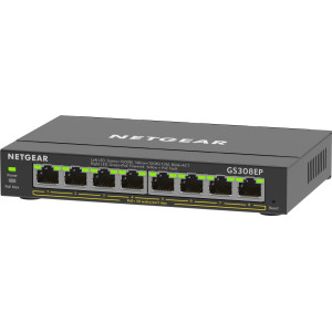 NETGEAR 8-Port Gigabit Ethernet PoE+ Plus Switch (GS308EP) Gerido L2 L3 Gigabit Ethernet (10 100 1000) Power over Ethernet