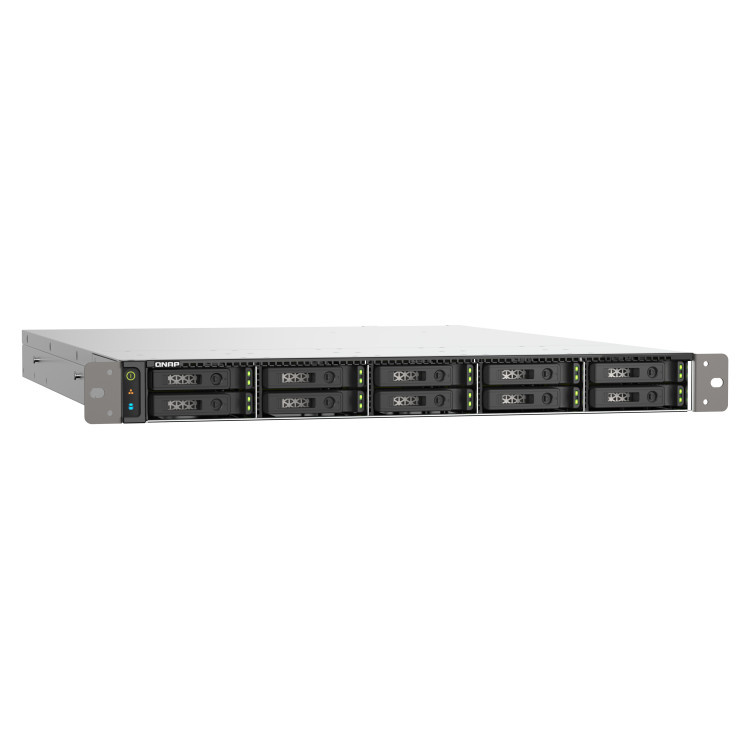 QNAP TS-h1090FU NAS Rack (1U) EPYC 7302P 256 GB DDR4 0 TB QuTS hero Preto, Cinzento