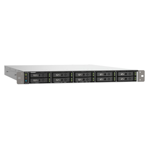 QNAP TS-h1090FU NAS Rack (1U) EPYC 7302P 256 GB DDR4 0 TB QuTS hero Preto, Cinzento