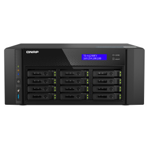 QNAP TS-h1290FX NAS Tower EPYC 7232P 64 GB DDR4 0 TB QuTS hero Preto
