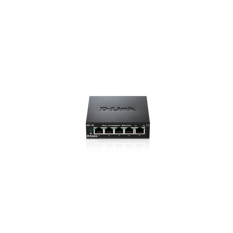 D-Link DES-105 switch de rede Não-gerido Preto