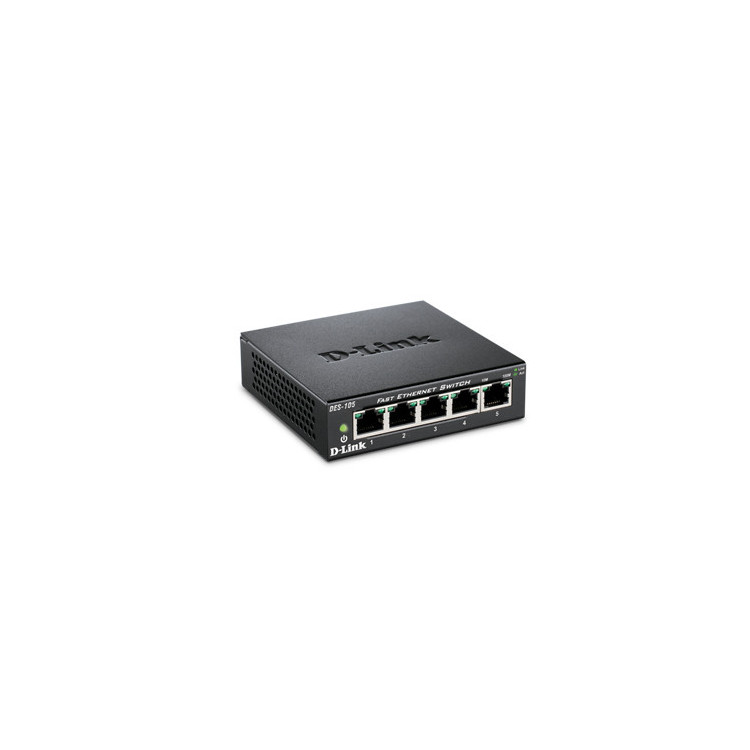 D-Link DES-105 switch de rede Não-gerido Preto