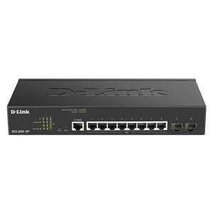 D-Link DGS-2000-10P switch de rede Gerido L2 L3 Gigabit Ethernet (10 100 1000) Power over Ethernet (PoE) 1U Preto