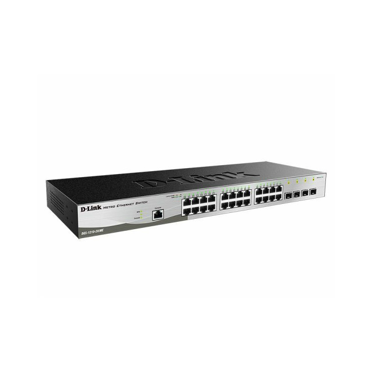 D-Link DGS-1210-28 ME E switch de rede Gerido L2+ Gigabit Ethernet (10 100 1000) 1U Preto, Cinzento