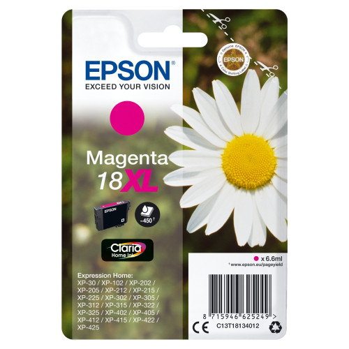 Epson Daisy C13T18134022 tinteiro 1 unidade(s) Original Magenta Epson Daisy C13T18134022 tinteiro 1 unidade(s) Original Magenta