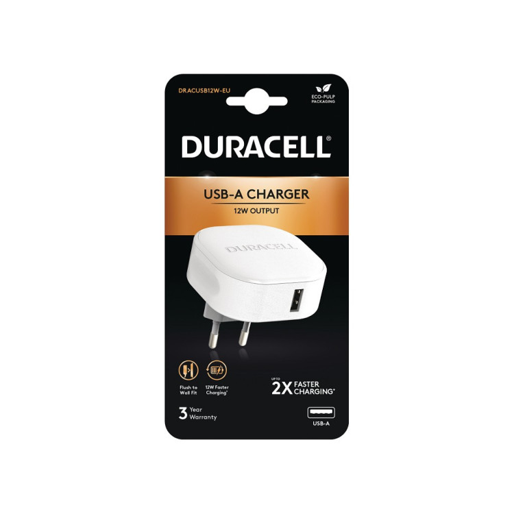 Duracell DRACUSB12W-EU carregador de dispositivos móveis Branco