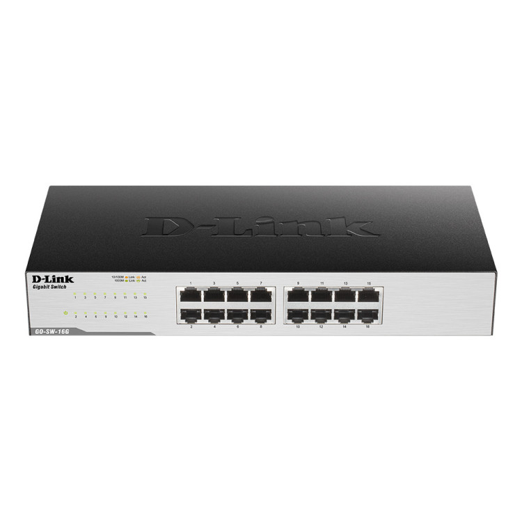 D-Link GO-SW-16G switch de rede Não-gerido Gigabit Ethernet (10 100 1000) Preto
