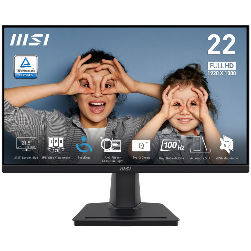 MSI Pro MP225 LED display 54,6 cm (21.5") 1920 x 1080 pixels Full HD Preto MSI Pro MP225 LED display 54,6 cm (21.5") 1920 x 1080 pixels Full HD Preto