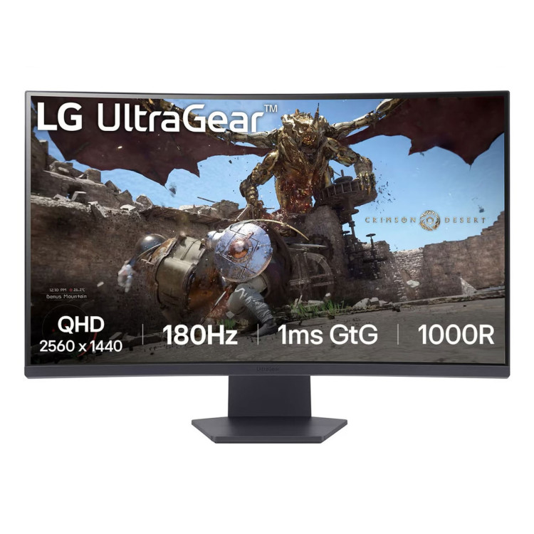 LG 32GS60QC-B monitor de ecrã 80 cm (31.5") 2560 x 1440 pixels Quad HD Preto