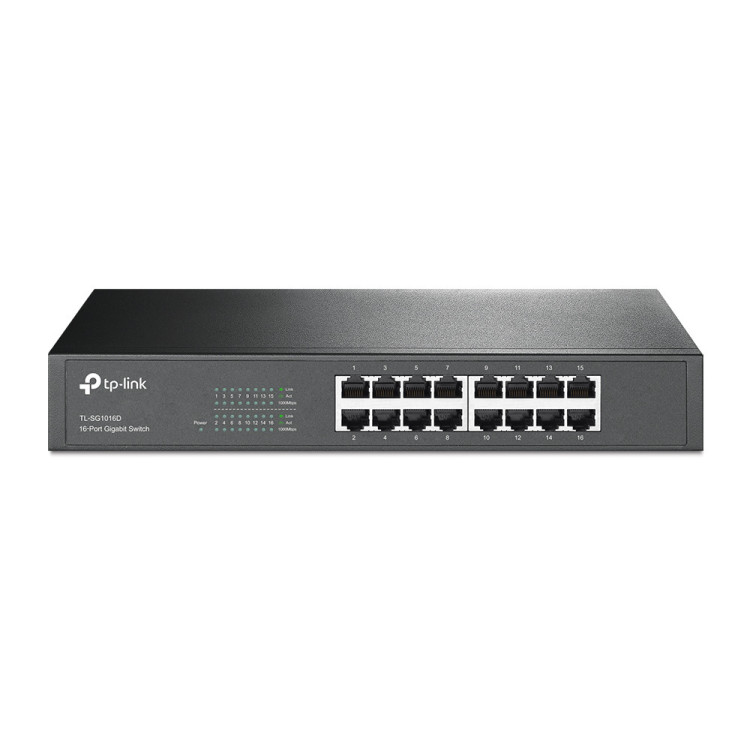TP-Link TL-SG1016D switch de rede Não-gerido L2 Gigabit Ethernet (10 100 1000) Preto