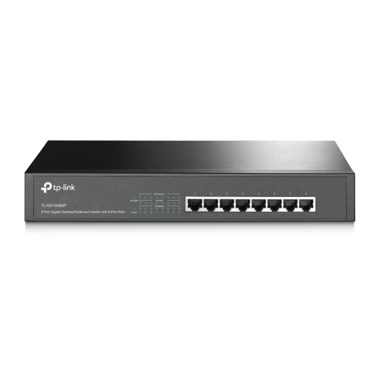 TP-Link TL-SG1008MP switch de rede Não-gerido Gigabit Ethernet (10 100 1000) Power over Ethernet (PoE) Preto