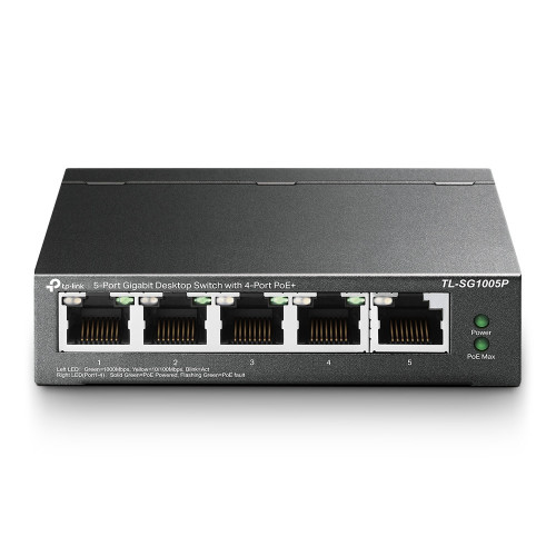 TP-Link TL-SG1005P switch de rede Não-gerido Gigabit Ethernet (10 100 1000) Power over Ethernet (PoE) Preto TP-Link TL-SG1005P switch de rede Não-gerido Gigabit Ethernet (10 100 1000) Power over Ethernet (PoE) Preto