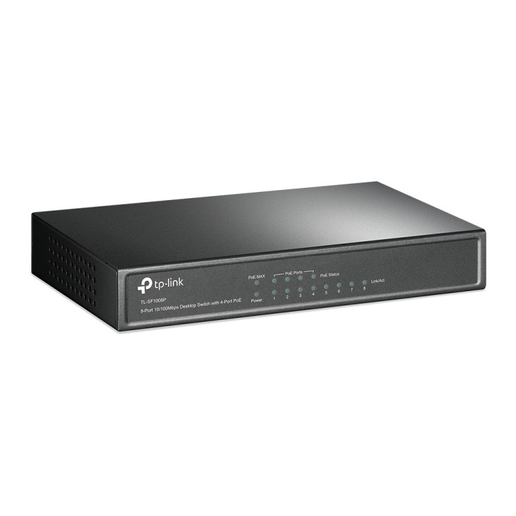 TP-Link TL-SF1008P switch de rede Não-gerido Fast Ethernet (10 100) Power over Ethernet (PoE) Azeitona