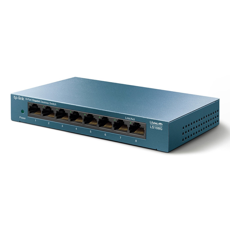 TP-Link LS108G switch de rede Não-gerido Gigabit Ethernet (10 100 1000) Azul