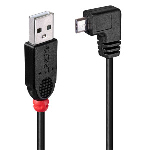Lindy 31976 cabo USB USB 2.0 1 m USB A Micro-USB B Preto