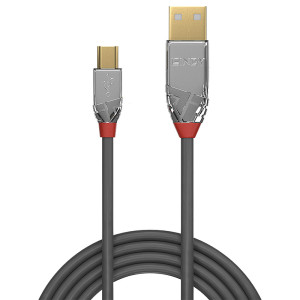 Lindy 36632 cabo USB USB 2.0 2 m USB A Mini-USB B Cinzento 2