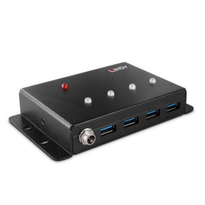 Lindy 43374 hub de interface USB 3.2 Gen 1 (3.1 Gen 1) Type-B 5000 Mbit s Preto