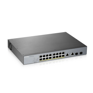 Zyxel GS1350-18HP switch de rede Gerido L2 Gigabit Ethernet (10 100 1000) Power over Ethernet (PoE) Cinzento