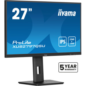 iiyama ProLite XUB2797QSU-B2 monitor de ecrã 68,6 cm (27") 2560 x 1440 pixels Quad HD LED Preto