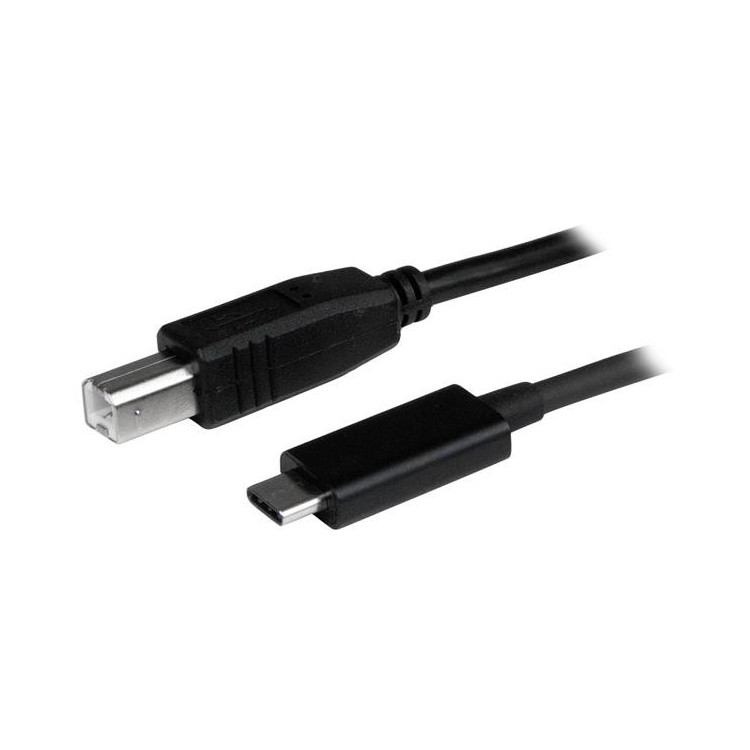 StarTech.com USB2CB1M cabo USB USB 2.0 1 m USB C USB B Preto