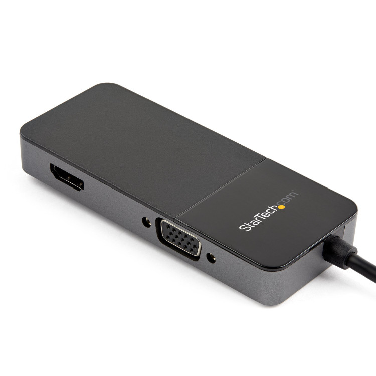 StarTech.com USB32HDVGA adaptador gráfico USB 3840 x 2160 pixels Preto, Prateado