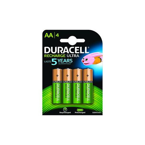 Duracell AA 2400mAh 4 Pack Bateria recarregável Hidreto metálico de níquel Duracell AA 2400mAh 4 Pack Bateria recarregável Hidreto metálico de níquel