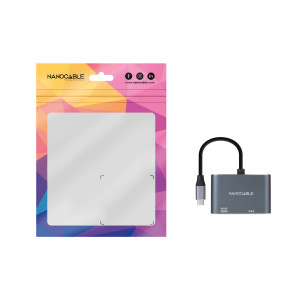 Nanocable 10.16.4303 adaptador gráfico USB 3840 x 2160 pixels Cinzento 2