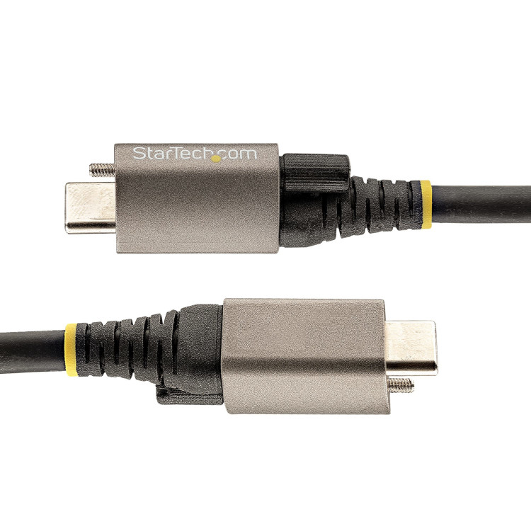 StarTech.com Cabo USB-C de 10 Gbps com bloqueio de parafuso superior de 50 cm - Cabo USB 3.1 3.2 Gen 2 Type-C - Carregamento de