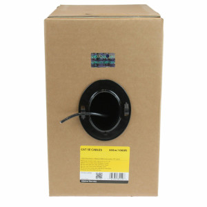 StarTech.com WIR5ECMRBK cabo de rede Preto 304,9 m Cat5e U UTP (UTP) 2