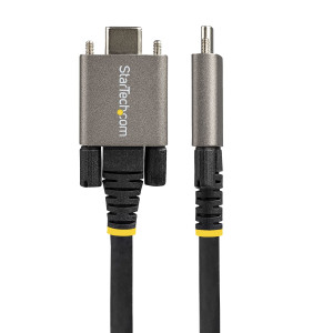 StarTech.com Cabo USB-C de 10 Gbps com bloqueio de parafuso lateral de 50 cm - Cabo USB 3.1 3.2 Gen 2 Type-C - Carregamento de 2