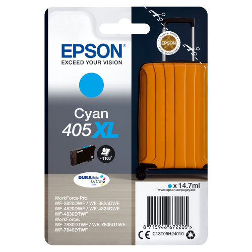 Epson 405XL tinteiro 1 unidade(s) Original Rendimento alto (XL) Ciano Epson 405XL tinteiro 1 unidade(s) Original Rendimento alto (XL) Ciano
