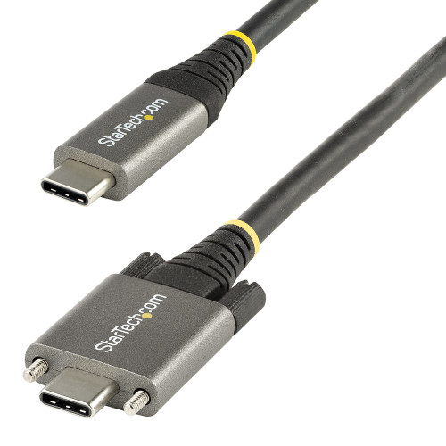 StarTech.com Cabo USB-C de 10 Gbps com bloqueio de parafuso lateral de 1 m - Cabo USB 3.1 3.2 Gen 2 Type-C - Carregamento de StarTech.com Cabo USB-C de 10 Gbps com bloqueio de parafuso lateral de 1 m - Cabo USB 3.1 3.2 Gen 2 Type-C - Carregamento de